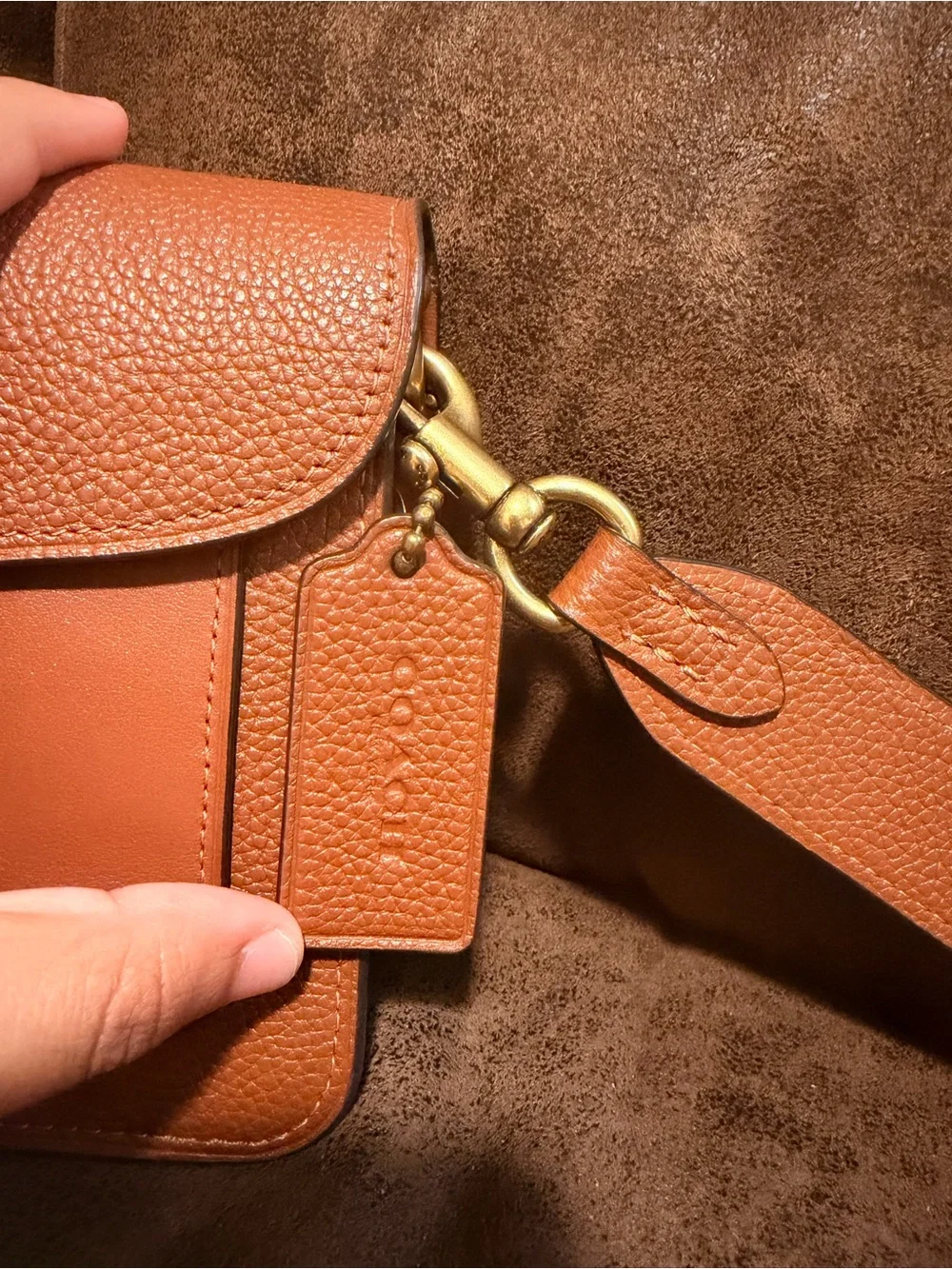 Coach Tabby 26 Saddle Tan Leather Shoulder and Crossbody Bag *Rare Color*